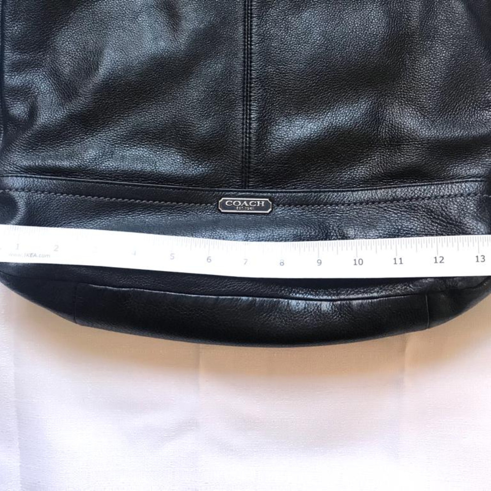 Black Coach Leather Hobo Crossbody Purse - Picture 7 of 8